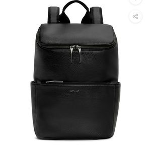 Matt & Nat black leather backpack